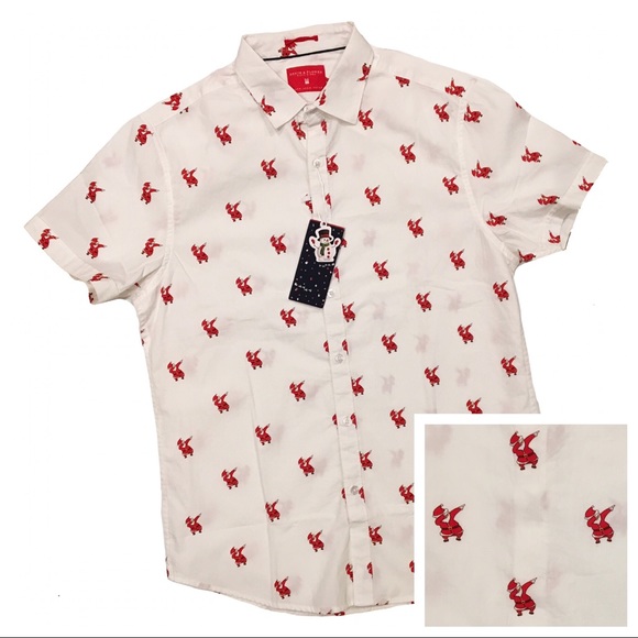 denim and flower christmas shirt